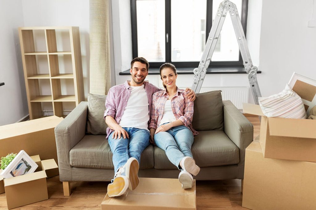 First-time homebuyers learning about down payment assistance programs